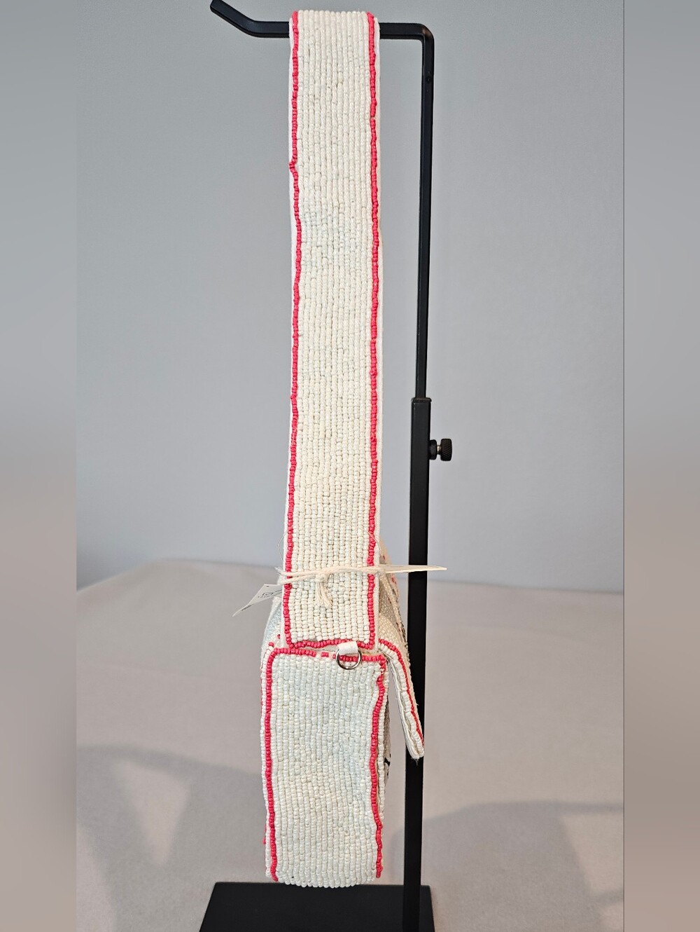 Viral Sol & Mer "Feelin' Lucky" White Beaded Shoulder Bag NWT Aces & Dice - Picture 7 of 14